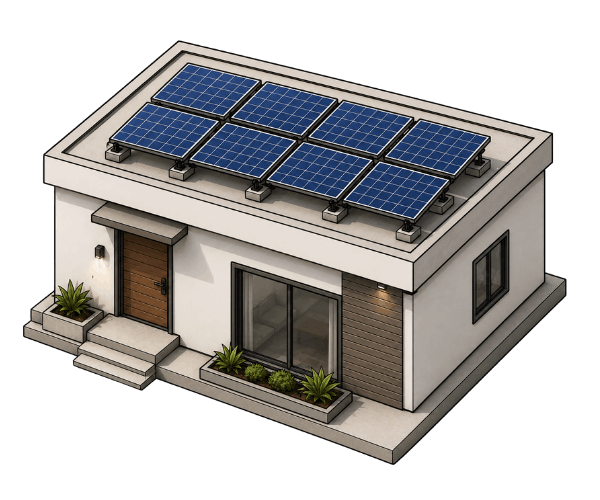 Floor Mounted Solar Structure